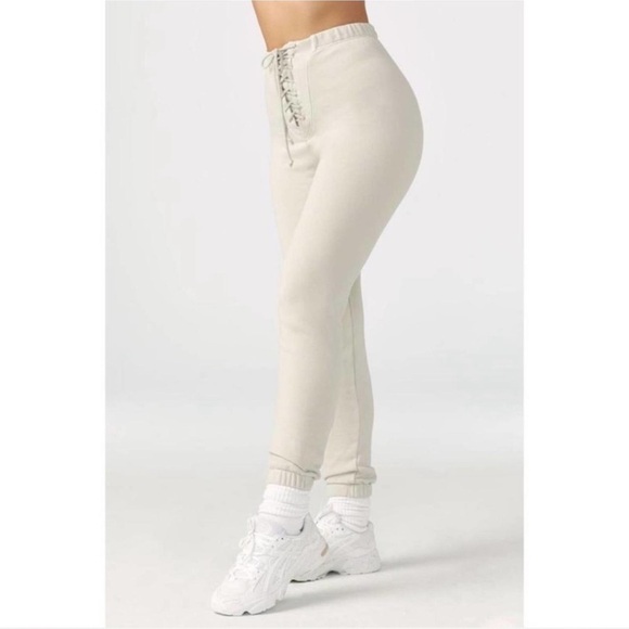 NWT Joah Brown lace up jogger S/M - Picture 4 of 5